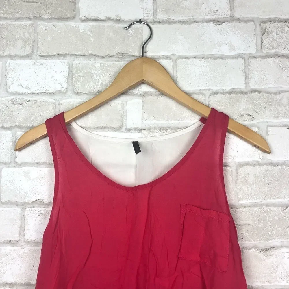 Multi-colored Hi-Low Open Back Tank Top Size L